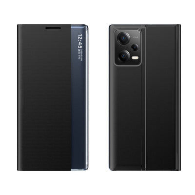 New Sleep Case Cover for Xiaomi Redmi Note 12 5G / Poco X5 5G Cover with Flip Stand Black — Hurtel