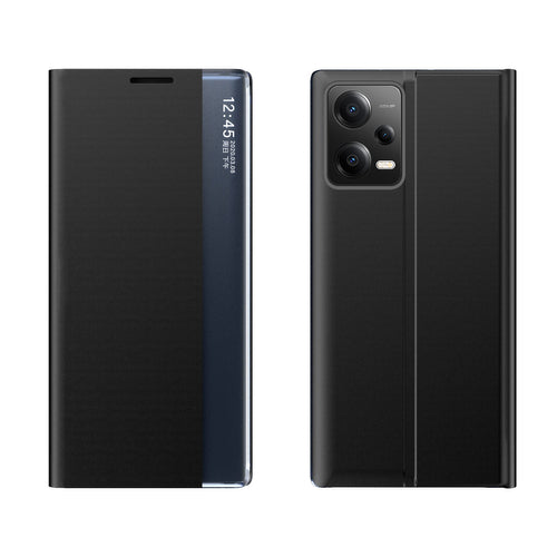 New Sleep Case Cover for Xiaomi Redmi Note 12 5G / Poco X5 5G Cover with Flip Stand Black — Hurtel