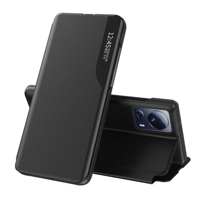 Eco Leather View Case case for Xiaomi 13 Lite with a flip stand black — Hurtel