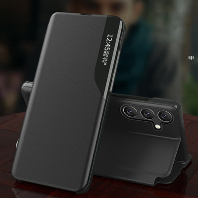 Eco Leather View Case case for Xiaomi 13 Lite with a flip stand black — Hurtel
