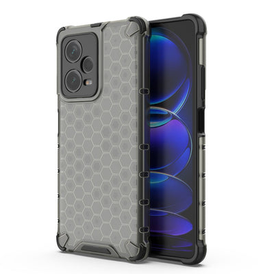 Honeycomb case for Xiaomi Redmi Note 12 Pro+ armored hybrid cover black — Hurtel