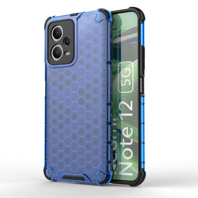 Honeycomb case for Xiaomi Redmi Note 12 5G / Poco X5 5G armored hybrid case blue — Hurtel