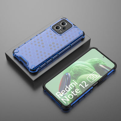 Honeycomb case for Xiaomi Redmi Note 12 5G / Poco X5 5G armored hybrid case blue — Hurtel