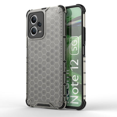 Honeycomb case for Xiaomi Redmi Note 12 5G / Poco X5 5G armored hybrid cover black — Hurtel