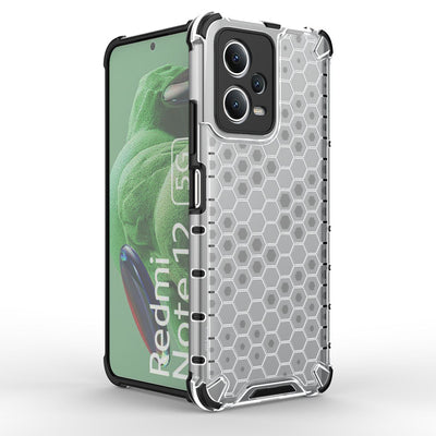Honeycomb case for Xiaomi Redmi Note 12 5G / Poco X5 5G armored hybrid cover black — Hurtel