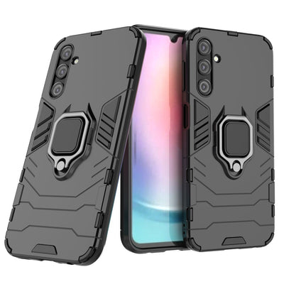 Ring Armor case for Samsung Galaxy A24 4G armored cover magnetic holder ring black — Hurtel