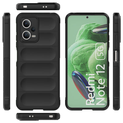 Magic Shield Case for Xiaomi Redmi Note 12 5G / Poco X5 5G Flexible Armor Cover Black — Hurtel