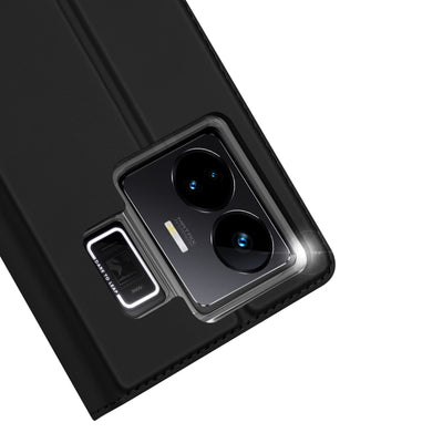 Dux Ducis Skin Pro Case For Realme GT Neo 5 / Realme GT3 Flip Cover Card Wallet Stand Black