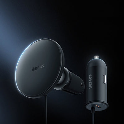 Baseus CW01 MagSafe 15W USB 25W inductive car charger - black