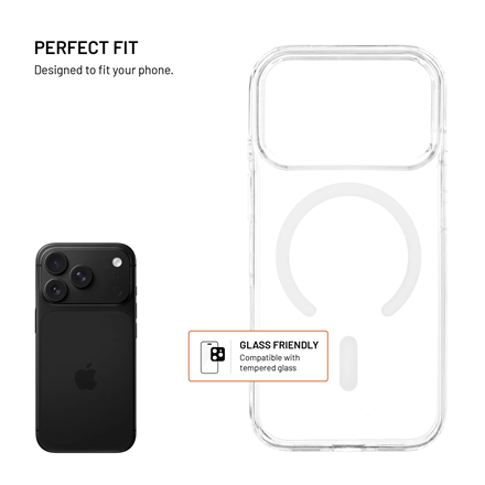 Fixed MagPure | Back cover | Apple | iPhone 18 Pro/17 Pro | TPU/PC | Clear | MagSafe
