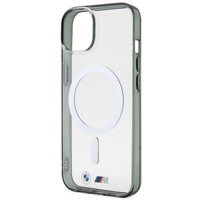 BMW Silver Ring MagSafe case for iPhone 14 Plus - transparent