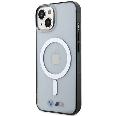 BMW BMHMP14SHCRS iPhone 14 6.1" case transparent hardcase Silver Ring MagSafe