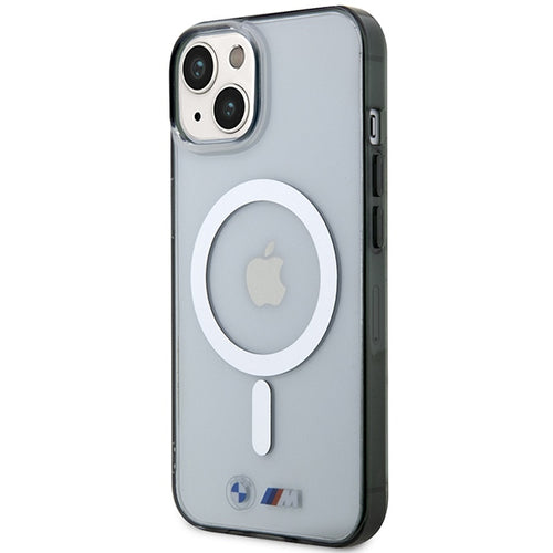 BMW BMHMP14SHCRS iPhone 14 6.1" case transparent hardcase Silver Ring MagSafe