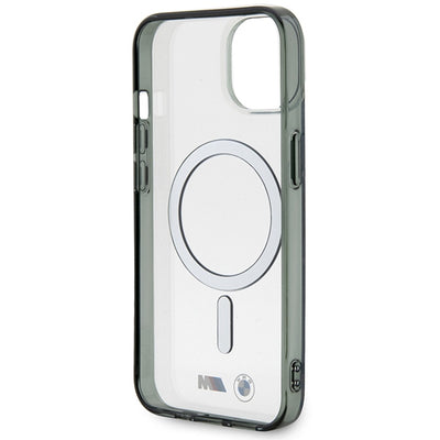 BMW BMHMP14SHCRS iPhone 14 6.1" case transparent hardcase Silver Ring MagSafe