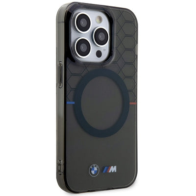 Case BMW BMHMP14XHGPK iPhone 14 Pro Max 6.7" grey/grey hardcase Pattern MagSafe