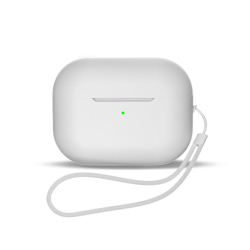 Silicone case for AirPods 1 / AirPods 2 + wrist strap lanyard - white — Hurtel