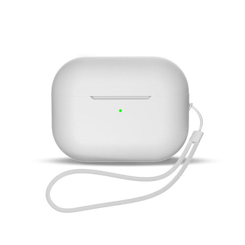 Silicone case for AirPods 1 / AirPods 2 + wrist strap lanyard - white — Hurtel