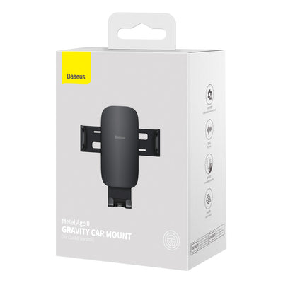 [RETURNED ITEM] Baseus Metal Age II gravitational car phone holder for ventilation grille black (SUJS000001)