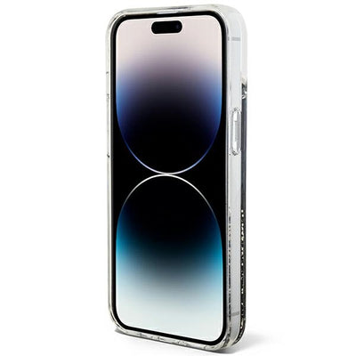 Guess Liquid Glitter Marble case for iPhone 14 - black
