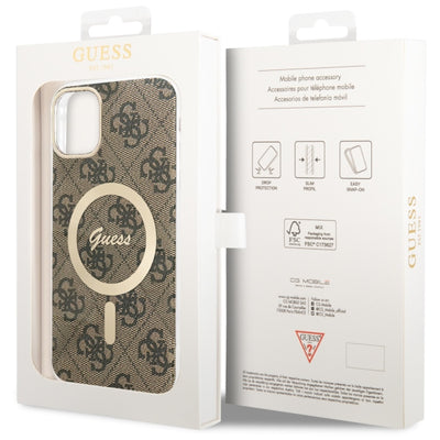 Guess GUHMN61H4STW iPhone 11 6.1" brown/brown hardcase 4G MagSafe