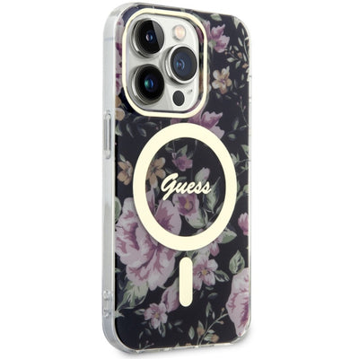 Guess GUHMP14LHCFWSK iPhone 14 Pro 6.1" black/black hardcase Flower MagSafe