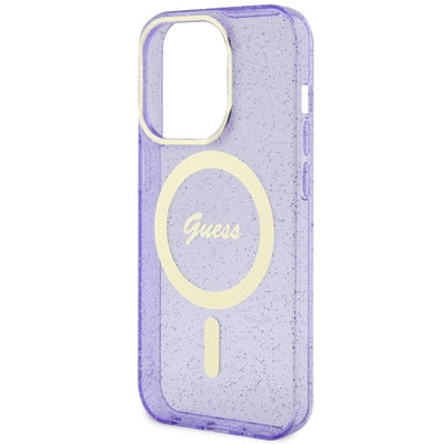 Guess GUHMP14LHCMCGU iPhone 14 Pro 6.1" purple/purple hardcase Glitter Gold MagSafe