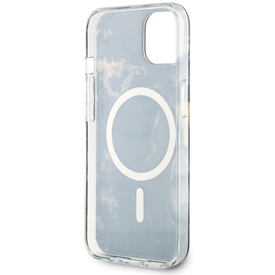 Guess GUHMP14SHTMRSK iPhone 14 6.1" black/black hardcase Golden Marble MagSafe