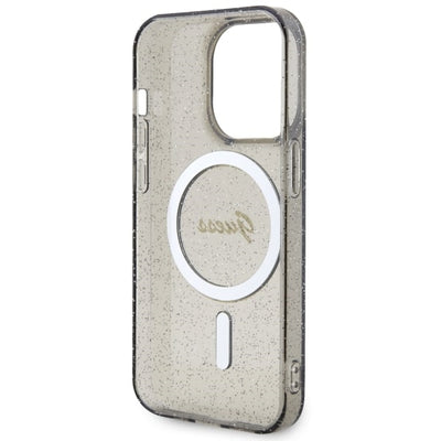 Guess GUHMP14XHCMCGK iPhone 14 Pro Max 6.7" black/black hardcase Glitter Gold MagSafe