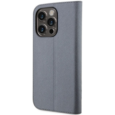 Karl Lagerfeld KLBKP14LSANKCPG iPhone 14 Pro 6.1" bookcase silver/silver Saffiano Karl & Choupette
