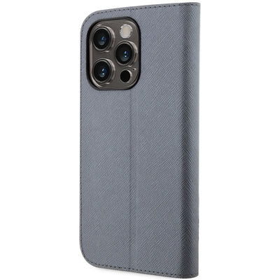 Karl Lagerfeld KLBKP14XSANKCPG iPhone 14 Pro Max 6.7" bookcase silver/silver Saffiano Karl &amp; Choupette