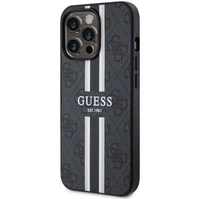 Guess GUHMP13LP4RPSK iPhone 13 Pro / 13 6.1" black/black hardcase 4G Printed Stripes MagSafe