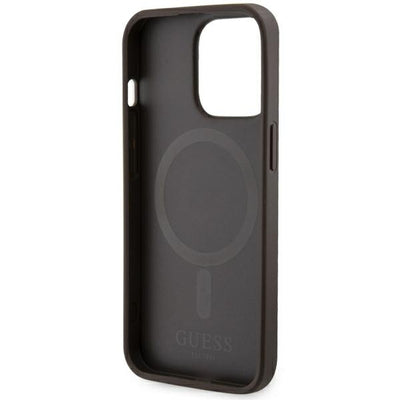 Guess GUHMP13LP4RPSW iPhone 13 Pro / 13 6.1" brown/brown hardcase 4G Printed Stripes MagSafe