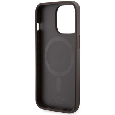 Guess GUHMP13XP4RPSW iPhone 13 Pro Max 6.7" brown/brown hardcase 4G Printed Stripes MagSafe