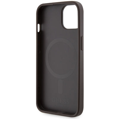 Guess GUHMP14MP4RPSW iPhone 14 Plus 6.7" brown/brown hardcase 4G Printed Stripes MagSafe