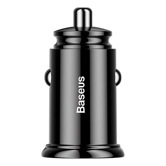 Baseus Circular 2xUSB QC3.0 5A 30W car charger (black) - Product Image 1