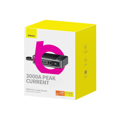 Jump starter Baseus Super Energy Ultra 3000A with power bank 26800 mAh - black