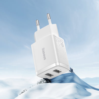 [RETURNED ITEM] Baseus Compact charger 2x USB 10.5W white (CCXJ010202)