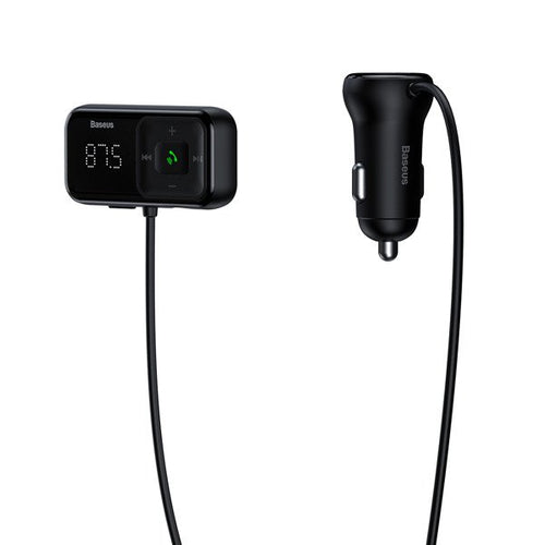 Wireless Bluetooth FM transmitter with charger Baseus S-16 (Overseas edition) - black