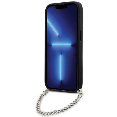Karl Lagerfeld KLHCP14LSACKLHPK iPhone 14 Pro 6.1" black/black hardcase Saffiano Monogram Chain