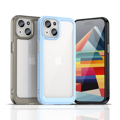 iPhone 15 Plus Outer Space reinforced case with a flexible frame - red — Hurtel