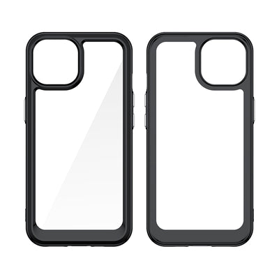 Outer Space reinforced case with flexible frame for iPhone 15 - red — Hurtel