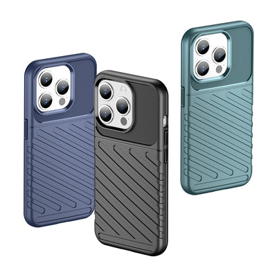 Armored iPhone 15 Pro Thunder Case - blue — Hurtel