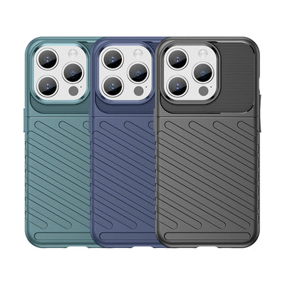 Armored iPhone 15 Pro Thunder Case - blue — Hurtel