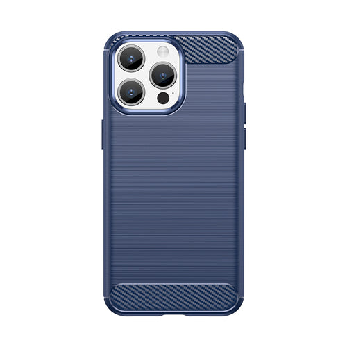 Flexible carbon pattern case for iPhone 15 Pro Max Carbon Case - blue — Hurtel