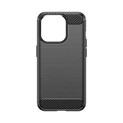 Flexible carbon pattern case for iPhone 15 Pro Carbon Case - black — Hurtel