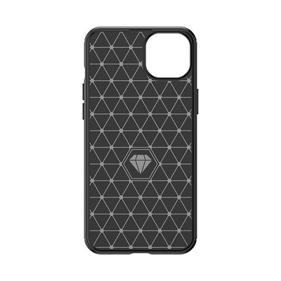 Flexible carbon pattern case for iPhone 15 Plus Carbon Case - blue — Hurtel