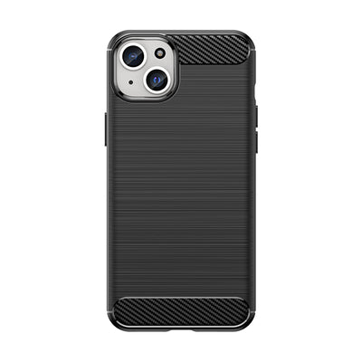 Flexible carbon pattern case for iPhone 15 Plus Carbon Case - black — Hurtel