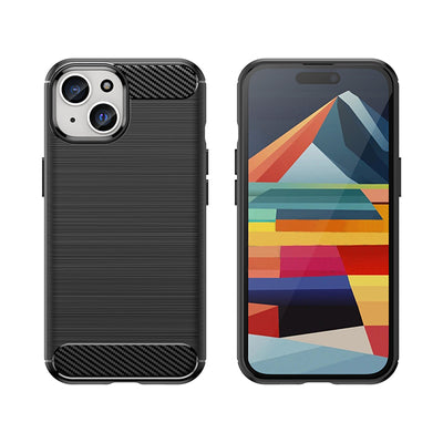Flexible Carbon Case with a carbon pattern for iPhone 15 - blue — Hurtel