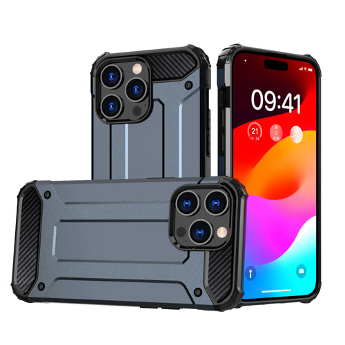 iPhone 15 Pro Hybrid Armor case - blue — Hurtel