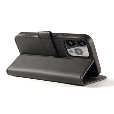 Wallet Case with Stand for iPhone 15 Pro Magnet Case - Black — Hurtel